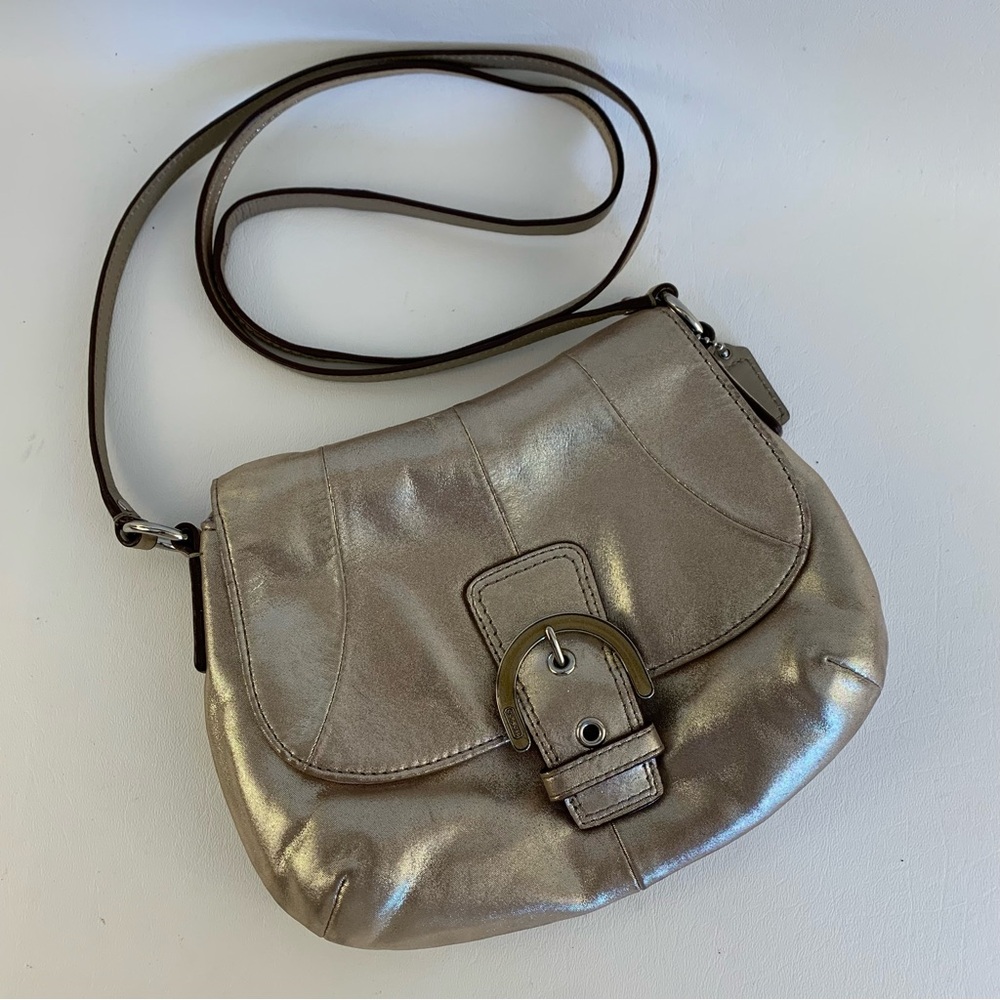 Coach Metallic Gold Crossbody Handbag